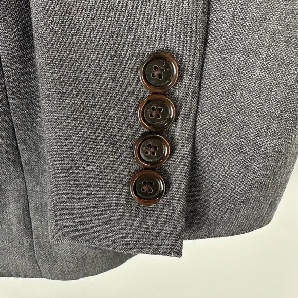 J. Crew Ludlow Traveler Slim Fit Suit Jacket Men 38S Gray Tollegno Italian wool